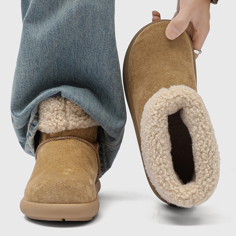 东北雪地靴男冬季厚底增高加绒保暖面包鞋皮毛一体零下40度大棉鞋