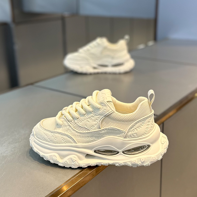 莆田男鞋冬季百搭潮流休闲鞋青少年运动气垫减震轮胎底小白老爹鞋