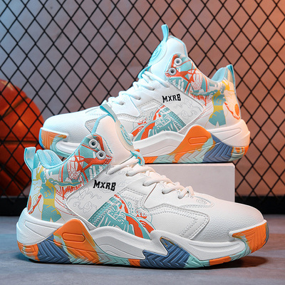 高帮男鞋2025新款冬季休闲运动篮球鞋青少年学生减震轻便老爹潮鞋