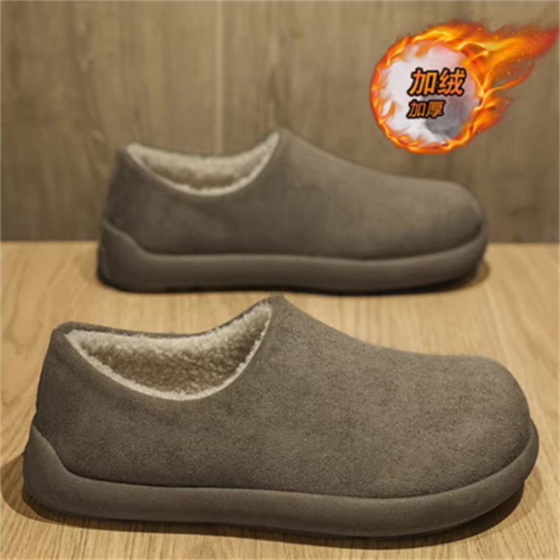 男鞋冬季加绒加厚保暖大头棉鞋男士一脚蹬防水防滑皮毛一体穆勒鞋,流行男鞋,单鞋,淘宝优惠券,粉丝福利购,淘宝优惠卷