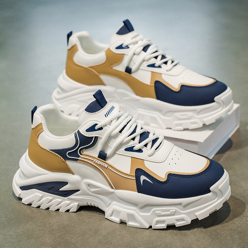 男鞋2026新款春季防滑休闲百搭运动鞋青少年小众厚底增高老爹潮鞋,流行男鞋,单鞋,淘宝优惠券,粉丝福利购,淘宝优惠卷