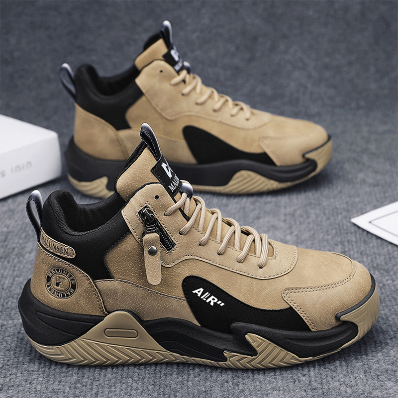 男鞋冬季软底跑步休闲运动马丁靴工地干活上班工作防滑耐磨劳保鞋