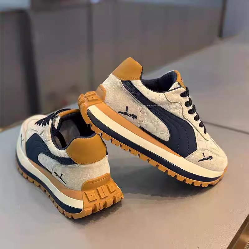 莆田男鞋冬季透气潮流百搭休闲板鞋青少年运动防滑厚底增高阿甘鞋