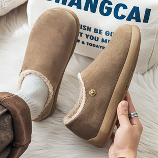 勃肯男鞋冬季加绒保暖东北棉鞋男士休闲户外防寒小土豆全包穆勒鞋