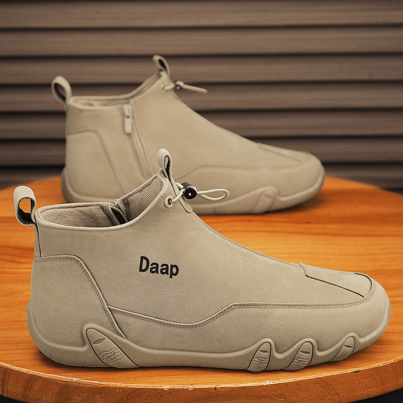 男鞋冬季工地干活久站不累脚工作劳保鞋休闲一脚蹬防滑耐磨马丁靴