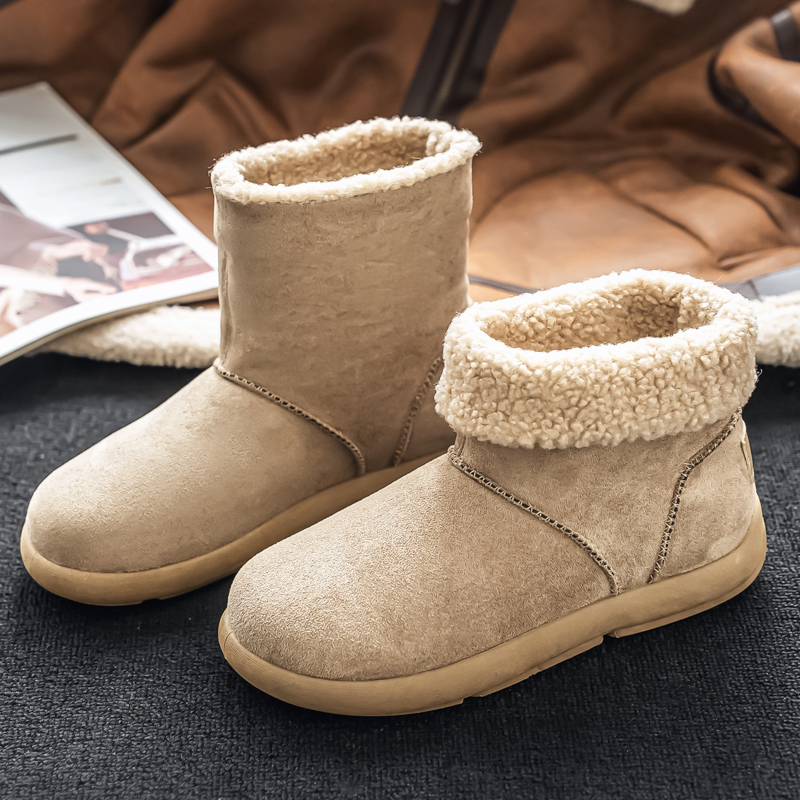 雪地靴男冬季加绒保暖棉鞋男士皮毛一体零下40度防水防滑抗寒棉靴