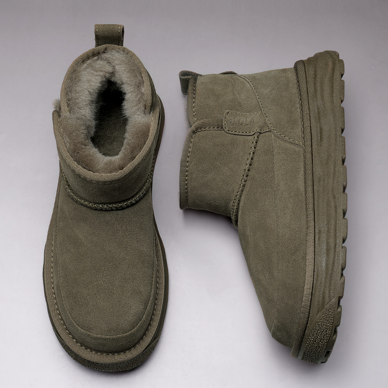 雪地靴男冬季2025新款东北加绒加厚男士皮毛一体防寒保暖高帮棉鞋