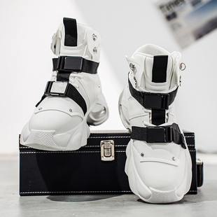 欧洲站男鞋高帮鞋男2026冬季青少年潮流爆款老爹鞋超火增高运动鞋