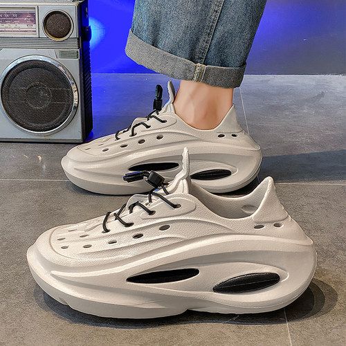 椰子洞洞鞋男款夏季踩屎感防滑