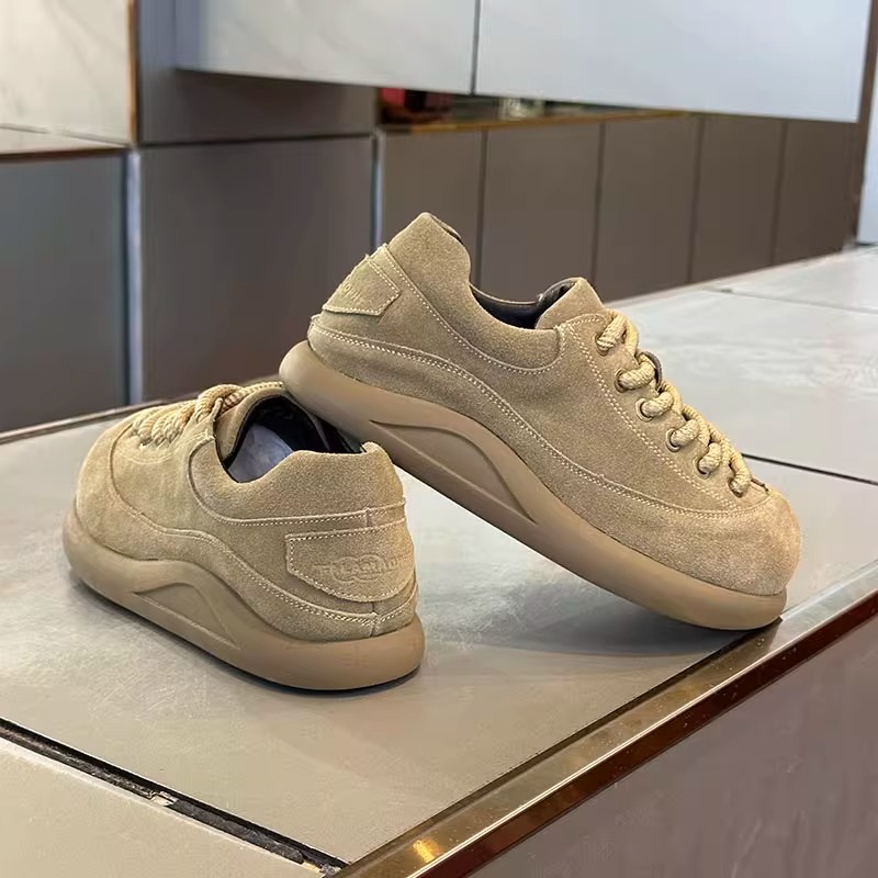 欧洲站男鞋2025新款冬季潮牌高级感运动休闲翻毛皮鞋软底开车潮鞋