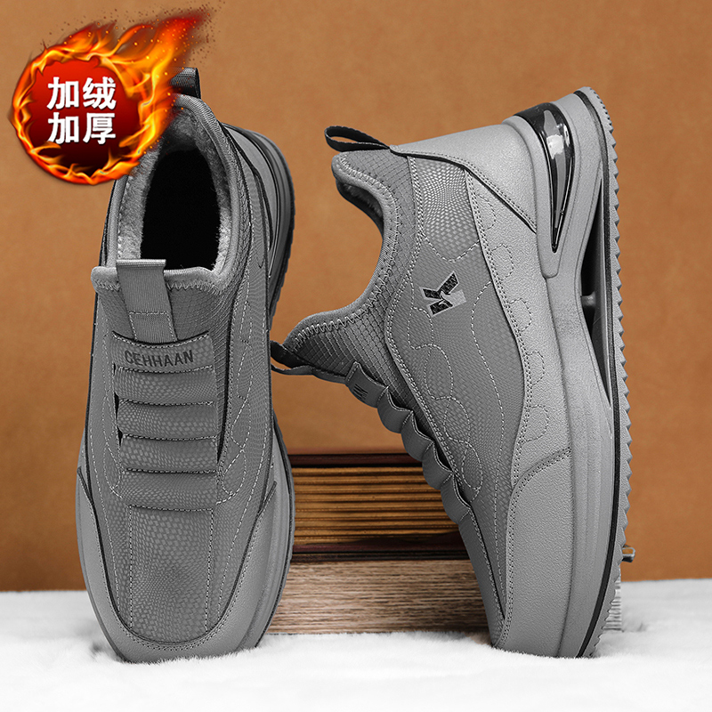 高帮男鞋2025新款冬季加绒保暖二棉鞋一脚蹬防滑耐磨工作劳保潮鞋