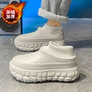 全包抗寒踩屎感棉鞋 棉拖鞋 包头拖鞋 加绒加厚保暖轮胎底大码 男冬季