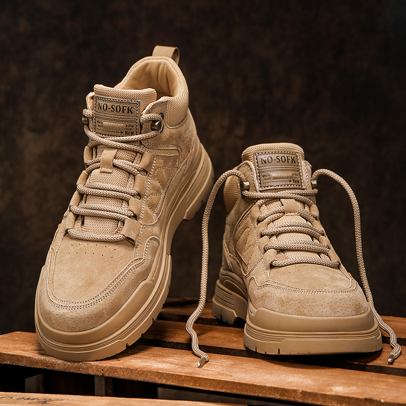 马丁靴男冬季防滑耐磨工作休闲劳保鞋男士户外运动徒步登山高帮鞋