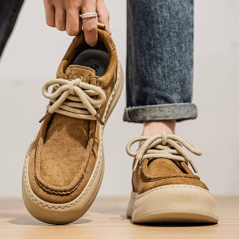 男士皮鞋冬季英伦风复古工作上班运动休闲百搭增高耐磨翻毛皮板鞋,流行男鞋,休闲皮鞋,淘宝优惠券,粉丝福利购,淘宝优惠卷