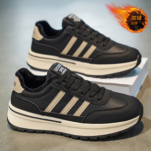 男鞋2026新款冬季加绒保暖二棉鞋男士跑步休闲运动厚底阿甘老爹鞋