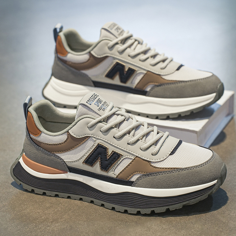 阿甘男鞋冬季2025新款防滑软底跑步运动鞋青少年休闲增高老爹潮鞋