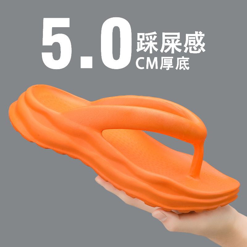 人字拖男款2024新款夏季防滑厚底