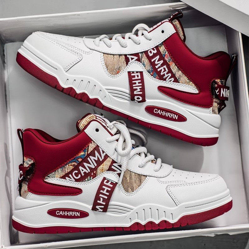 高帮男鞋2026新款男士运动休闲国潮耐磨板鞋学生百搭防滑小白潮鞋,流行男鞋,高帮鞋,淘宝优惠券,粉丝福利购,淘宝优惠卷