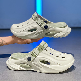 洞洞鞋 男士 夏季 外穿防滑开车休闲涉水漂流两用踩屎感情侣沙滩凉鞋