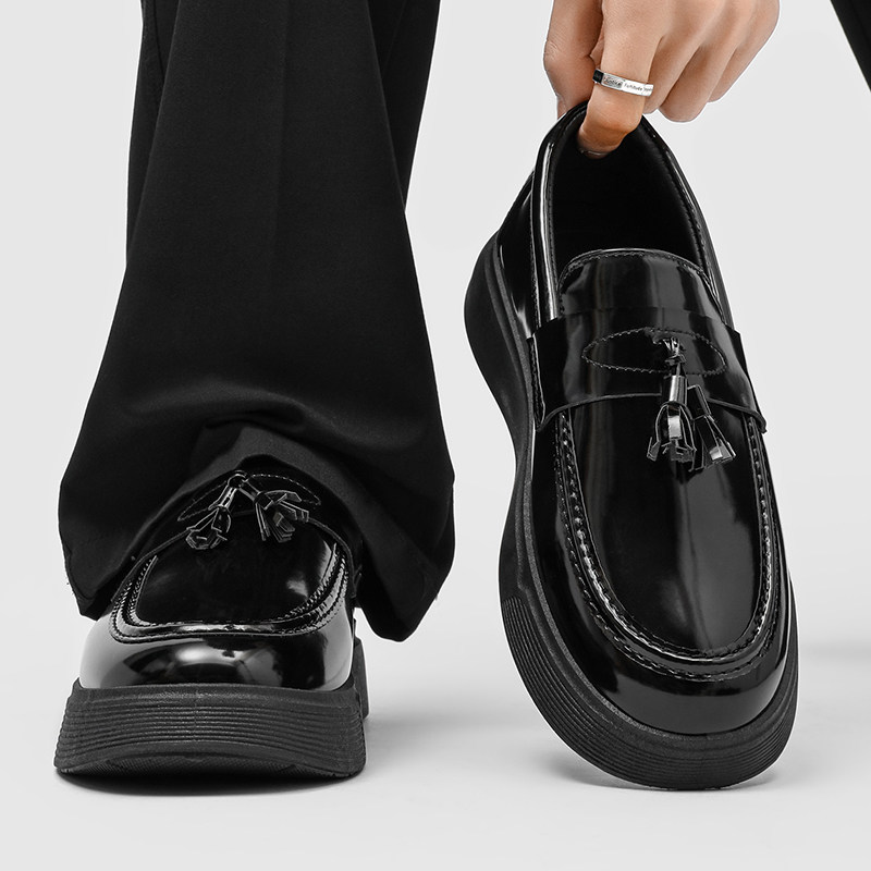 豆豆鞋男2026新款春季正装商务休闲皮鞋男士大头鞋厚底一脚蹬男鞋,流行男鞋,乐福鞋（豆豆鞋）,淘宝优惠券,粉丝福利购,淘宝优惠卷