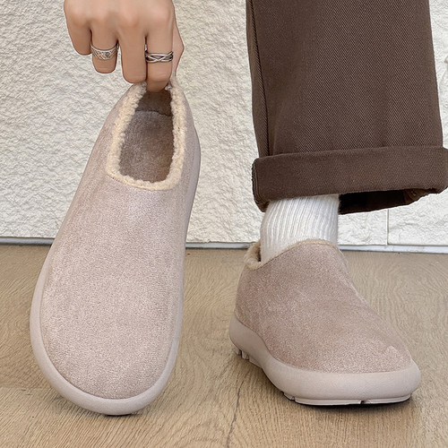 包头棉拖鞋男款冬季防滑软底休闲居家男士加绒小土豆勃肯穆勒棉鞋