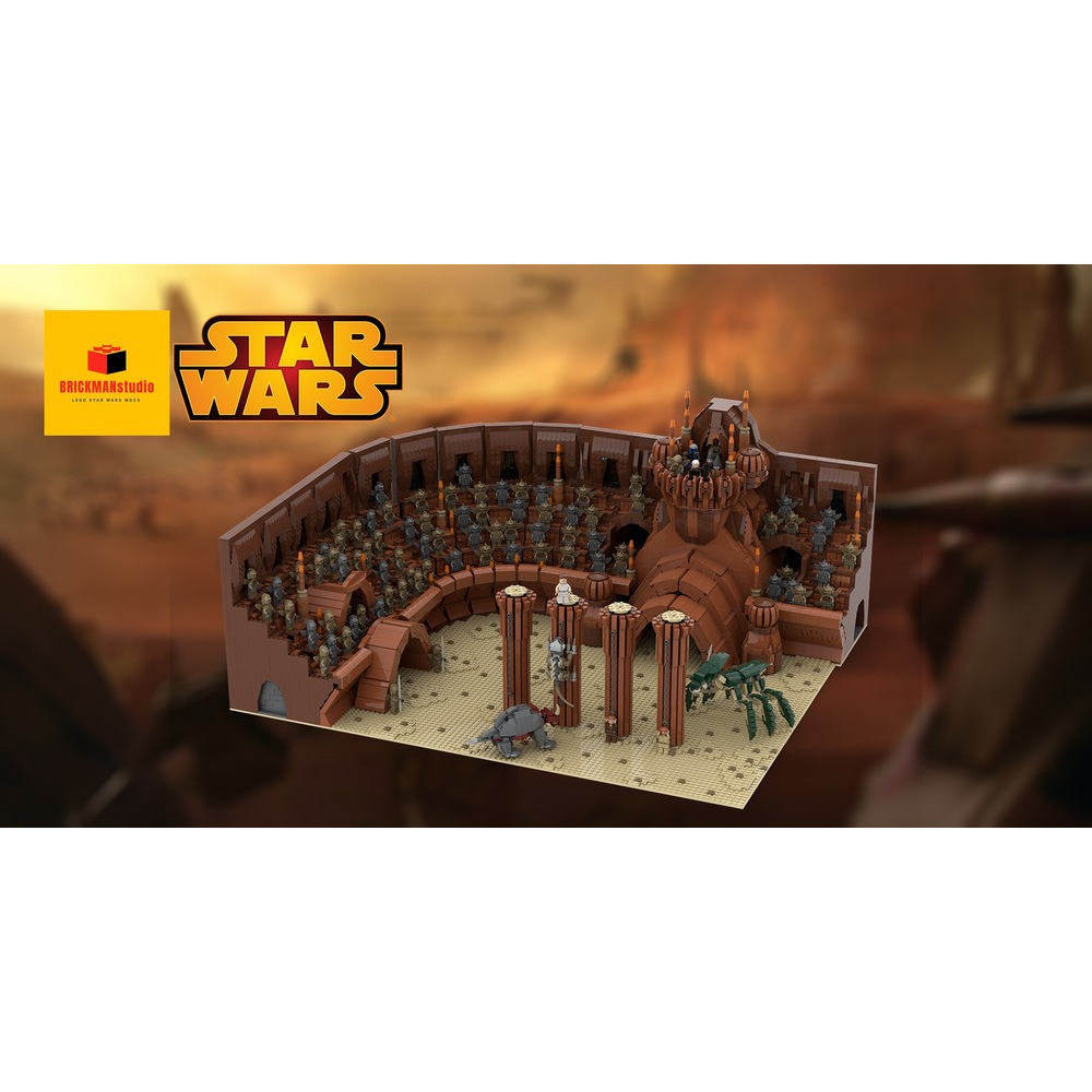 MOC星球大战竞技场大型巨型房子形建筑形高颜值高难度成人积木