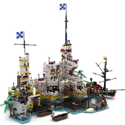 MO10320 埃尔多拉多将军总部堡垒中世纪高难度积木组装成人积木