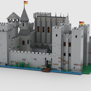 MOC城堡古代房子形建筑形大型巨型高颜值高难度拼图成人积木