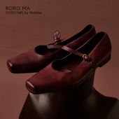 原创设计师意式 RORO 轻奢DESIGN时髦进口牛皮玛丽珍