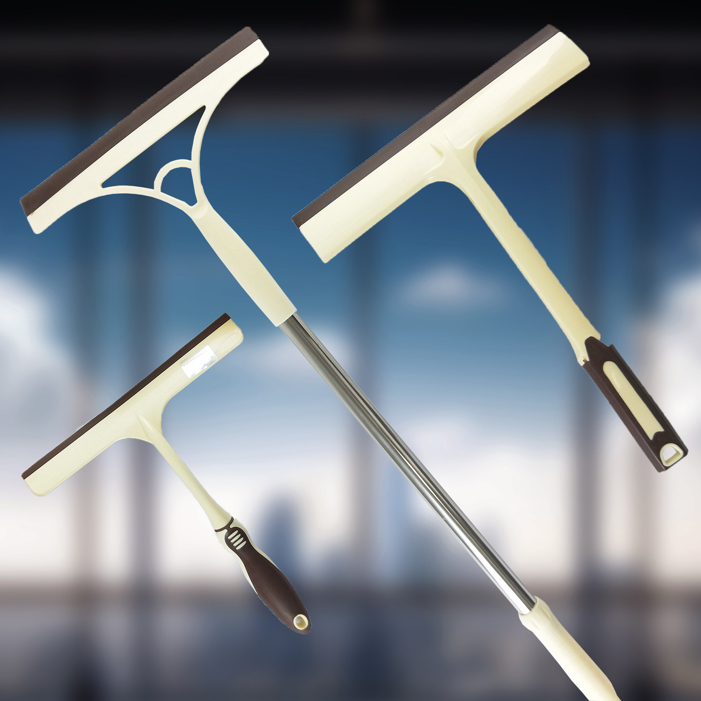 手持玻璃刮水器 大号\小号\长柄玻璃刷 玻璃门 餐桌 茶几 刮刀