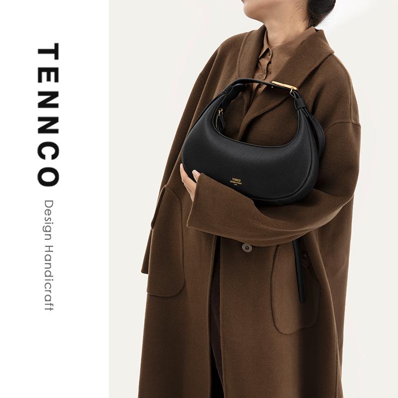 TENNCO原创【月牙包】头层荔枝纹牛皮通勤腋下包单肩斜挎手提包女