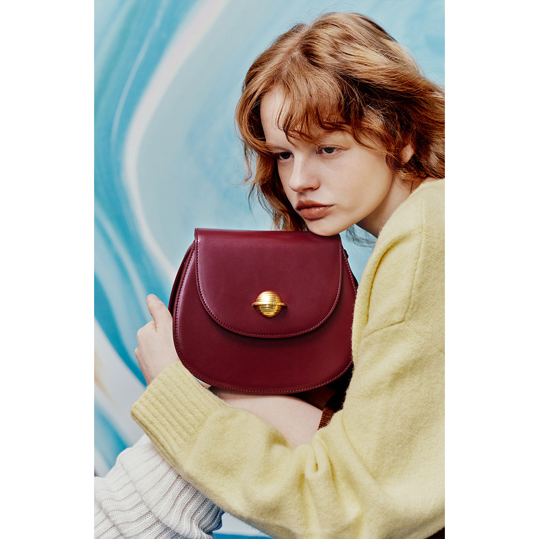 TENNCO原创【星球马鞍包】小众高级感真皮红色女包单肩斜挎包包