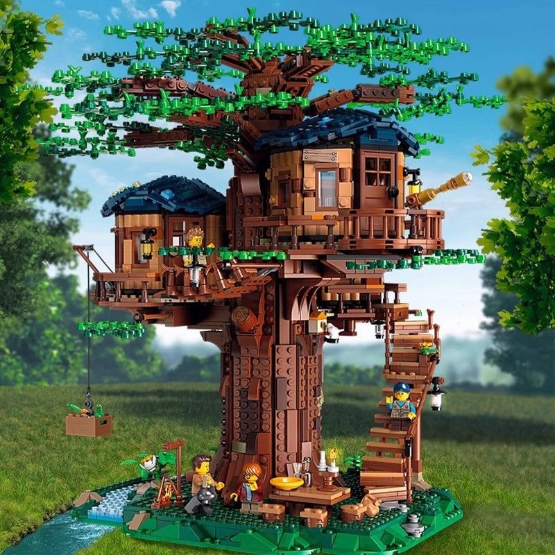 2025新款树屋积木高难度巨大型男孩拼装适用乐高益智玩具生日礼物