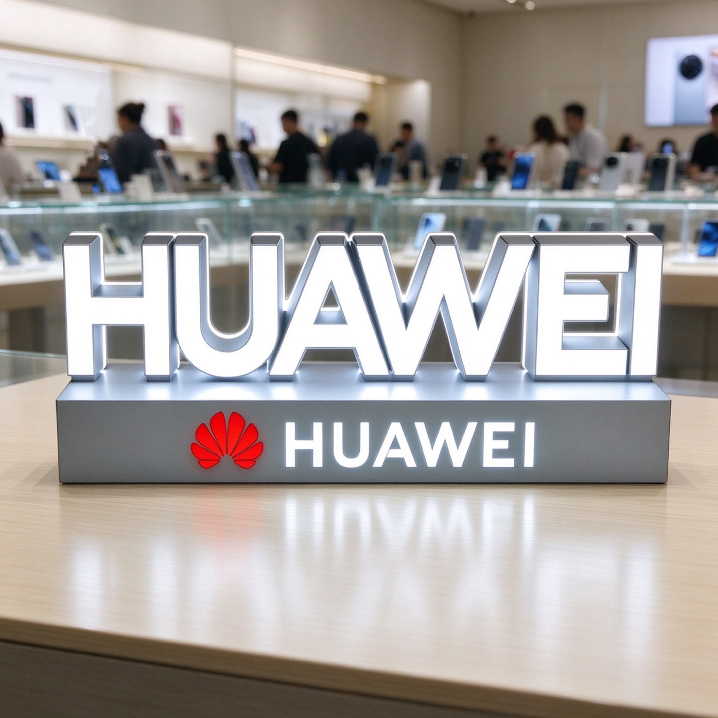 桌面吧台立式迷你字发光字招牌定制手机品牌专卖店立体发光广告牌