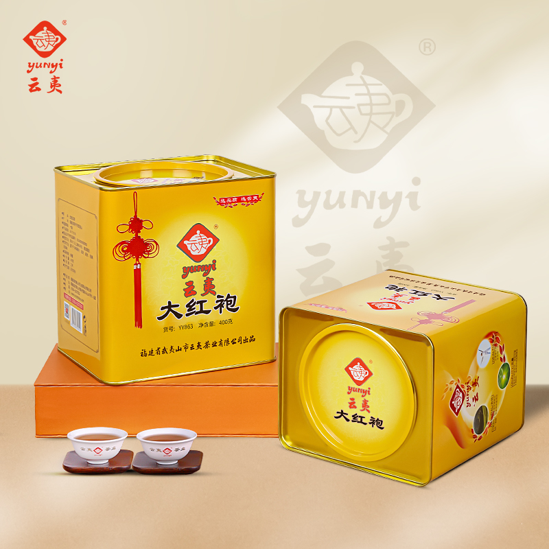 传统铁罐装小泡装足焙火大红袍茶