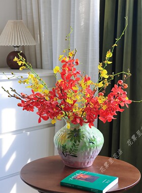 红心跳舞兰鲜花红洋兰鲜切花水养插花红色千代兰年宵花上海直发