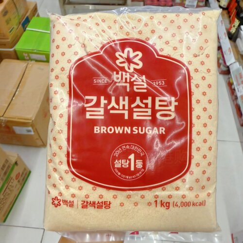 韩国cJ 希杰黄糖白糖红糖1kg黄砂糖咖啡糖甘蔗烘焙料理调味黑糖