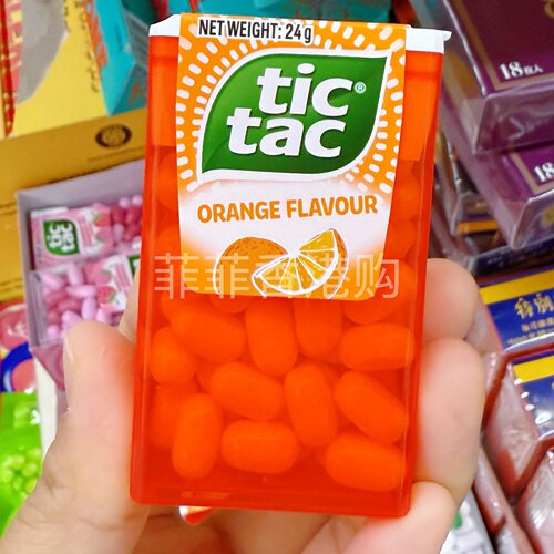 香港代购进口TicTac糖嘀嗒糖劲凉薄荷味樱花草莓味香橙味24g