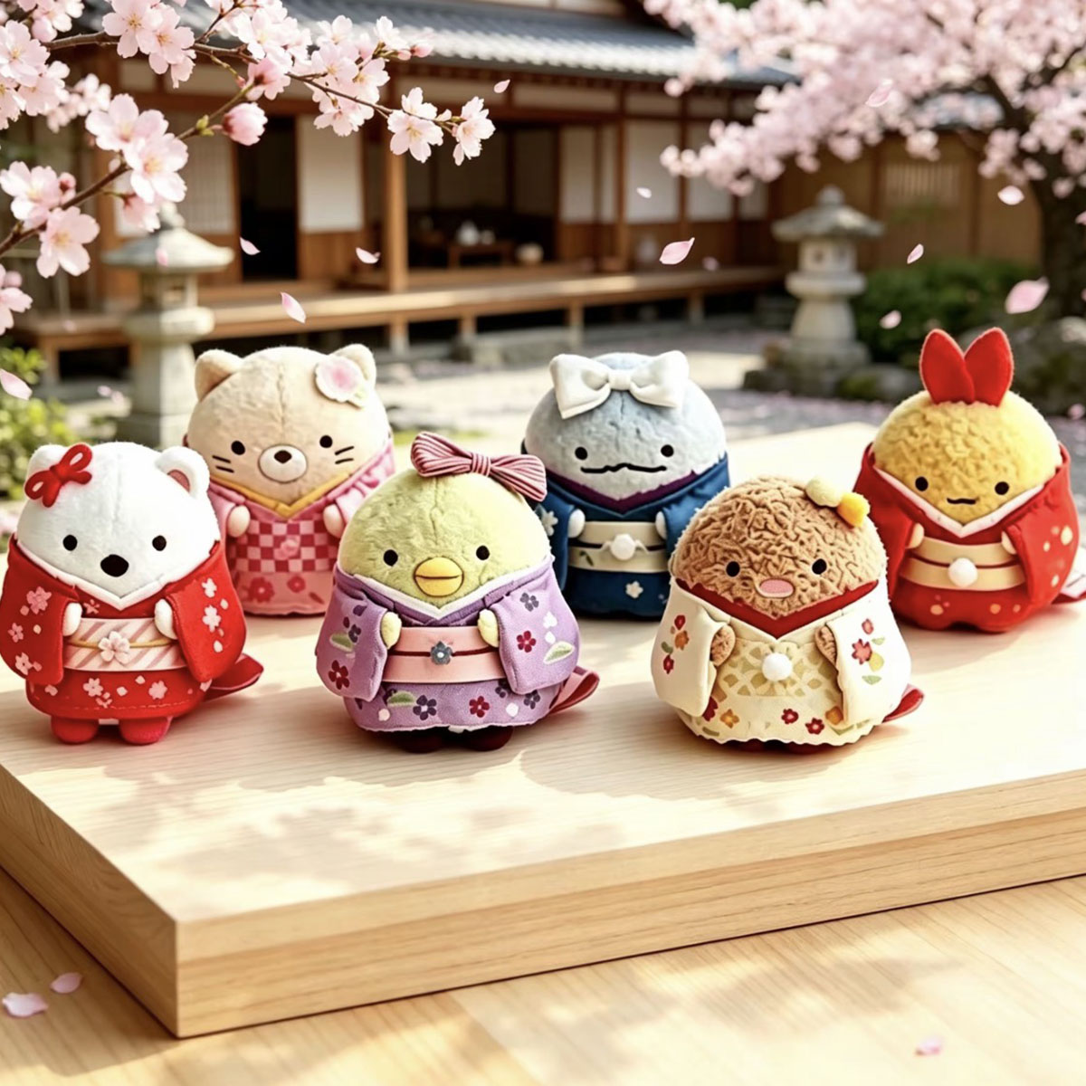 日本代购正品角落生物和服系列白毛绒/玩偶/公仔/布