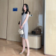 新款 经典 时尚 夏季 修身 显瘦气质职场分割裁剪连衣裙 会议西装 裙
