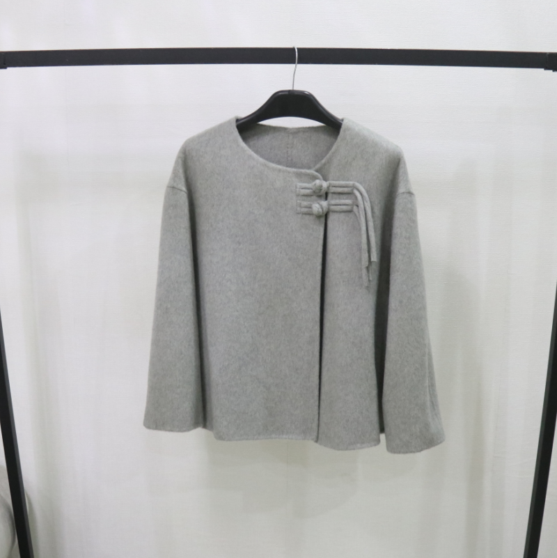 新中式双面羊毛大衣女