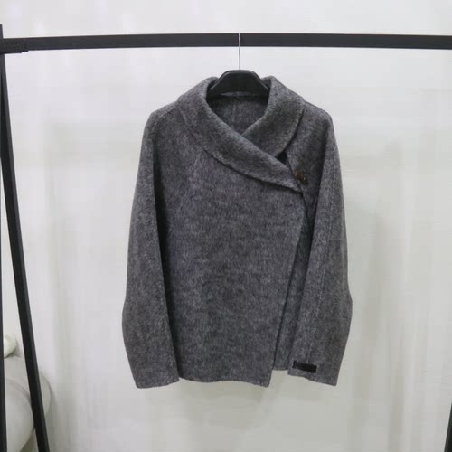 欧洲站短款双面羊毛大衣