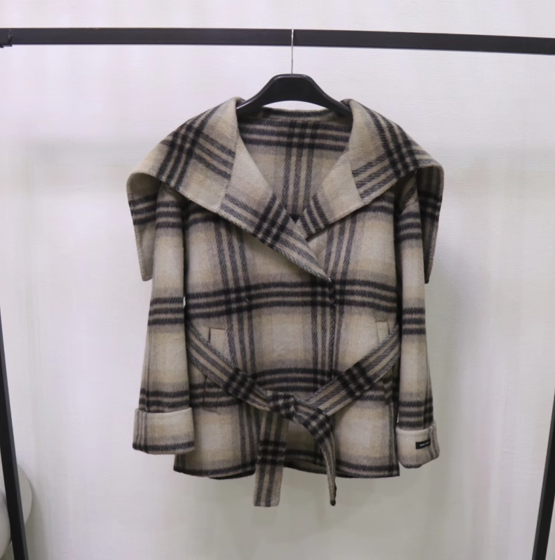 双面呢羊毛大衣女学院风