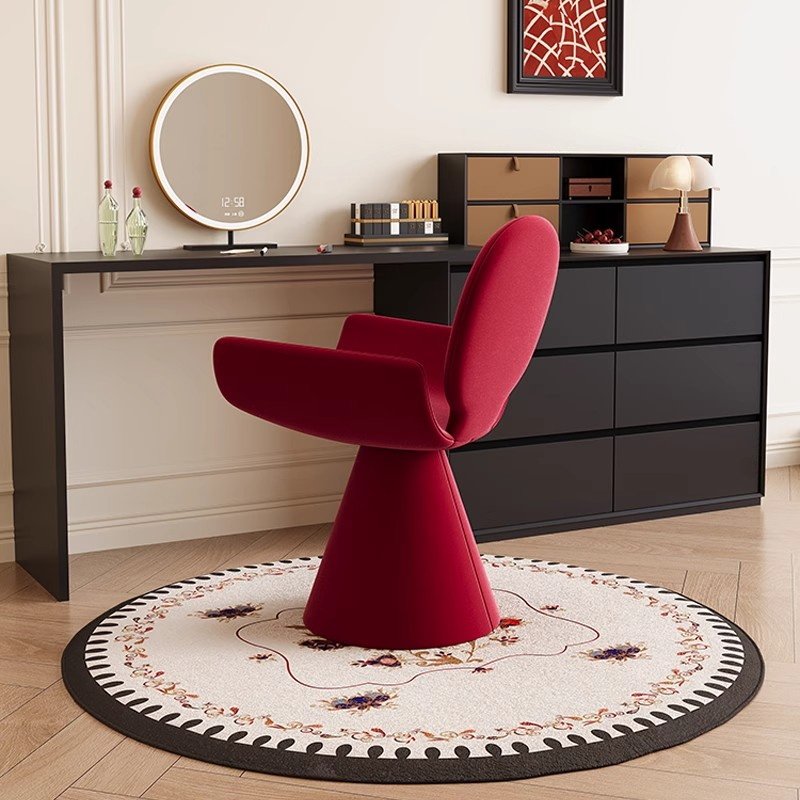 轻奢化妆椅女生卧室中古风化妆凳靠背衣帽间凳子可旋转梳妆台椅子,住宅家具,梳妆凳,淘宝优惠券,粉丝福利购,淘宝优惠卷