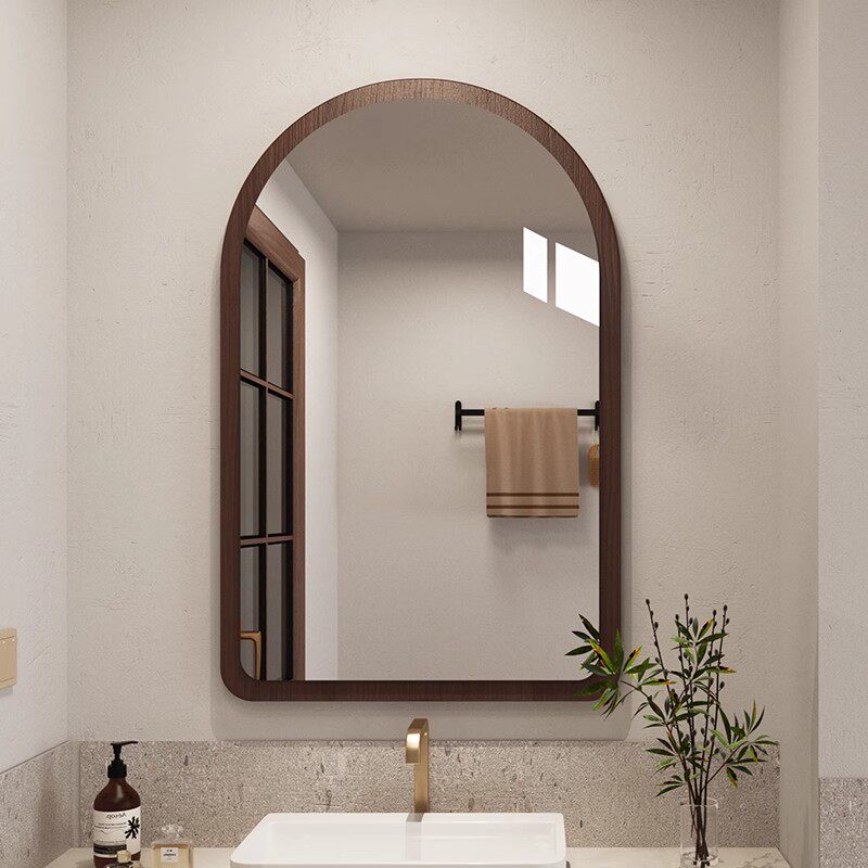 中古风化妆镜梳妆台镜子卧室家用云朵装饰镜可壁挂台式桌面美妆镜