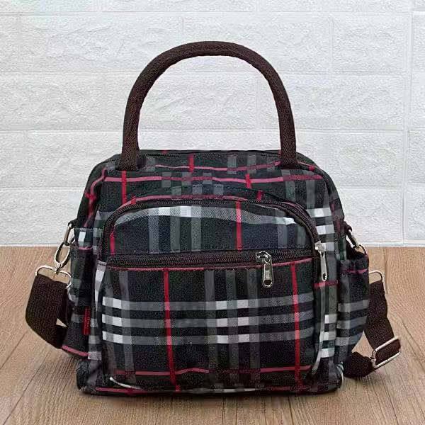 女款加厚防水妈咪帆布斜跨手提包小布包牛津布单肩上班手拎妈妈包