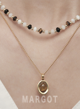 Margot手作天然琥石串珠项链