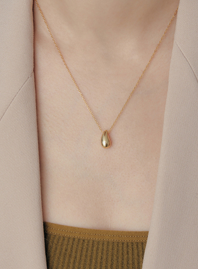 项链上新925纯银水滴吊坠