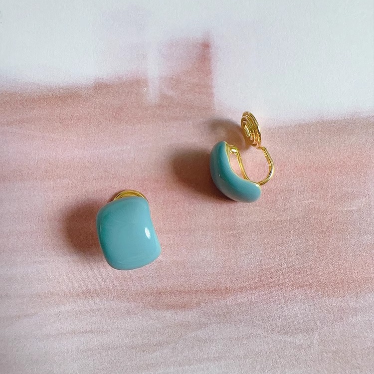 蚊香盘弧形手作耳钉Margot气质