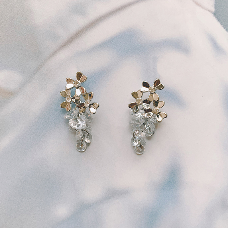 Margot手作耳环复古水晶葡萄耳钉